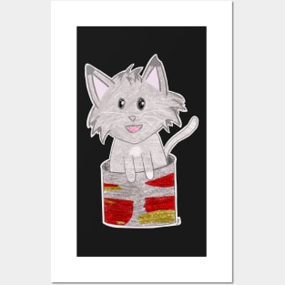 Timmy the Tin Can Cat Posters and Art